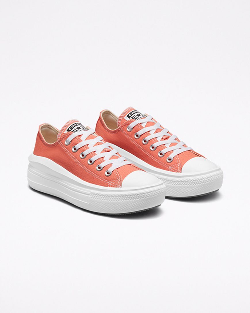 Dámské Boty Na Platformy Converse Chuck Taylor All Star Move Nízké Oranžové Bílé | CZ RSLH75